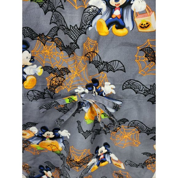 Disney Mickey Mouse Grey Halloween Scrub Top Size XL - Picture 7 of 9